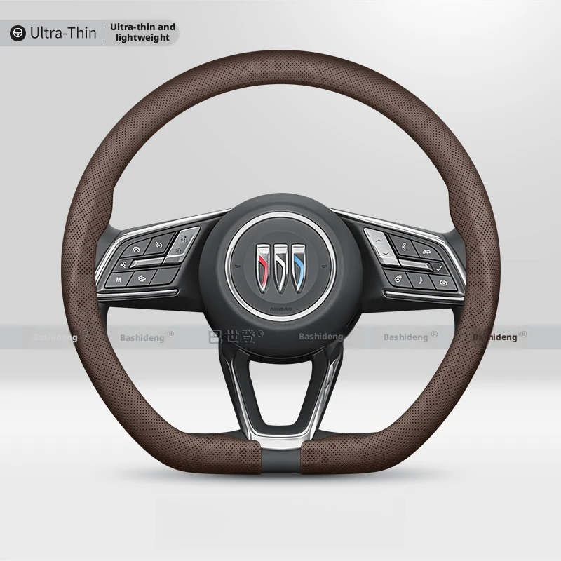 For Buick Ultra‑Thin Steering Wheel Cover Easy Install Solid Color Fit Enclave Envision Envista Encore GX Electra E5 Car Styling