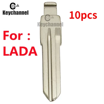Keychannel 10Pcs L5 Auto Sleutelblad Ongesneden Kd Flip Afstandsbediening Leeg Vouwen Sleutelblad Reserve Sleutel Voor Lada Vervanging sleutel Shell Blade