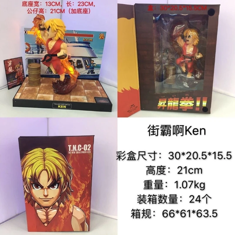 BigBoysToys ستريت فايتر ستريت فايتر T.N.C الأحمر كين Shoryuken Chunli نموذج حلية الشكل #4