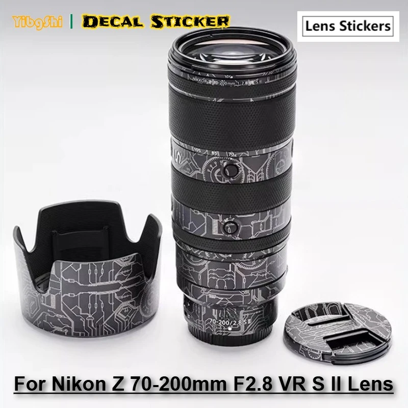 

Наклейка для объектива NIKON Z70-200F2.8 II, защитная наклейка от царапин, защитное покрытие для объектива Nikon Z 70-200mm F2.8 VR S II, защита корпуса объектива