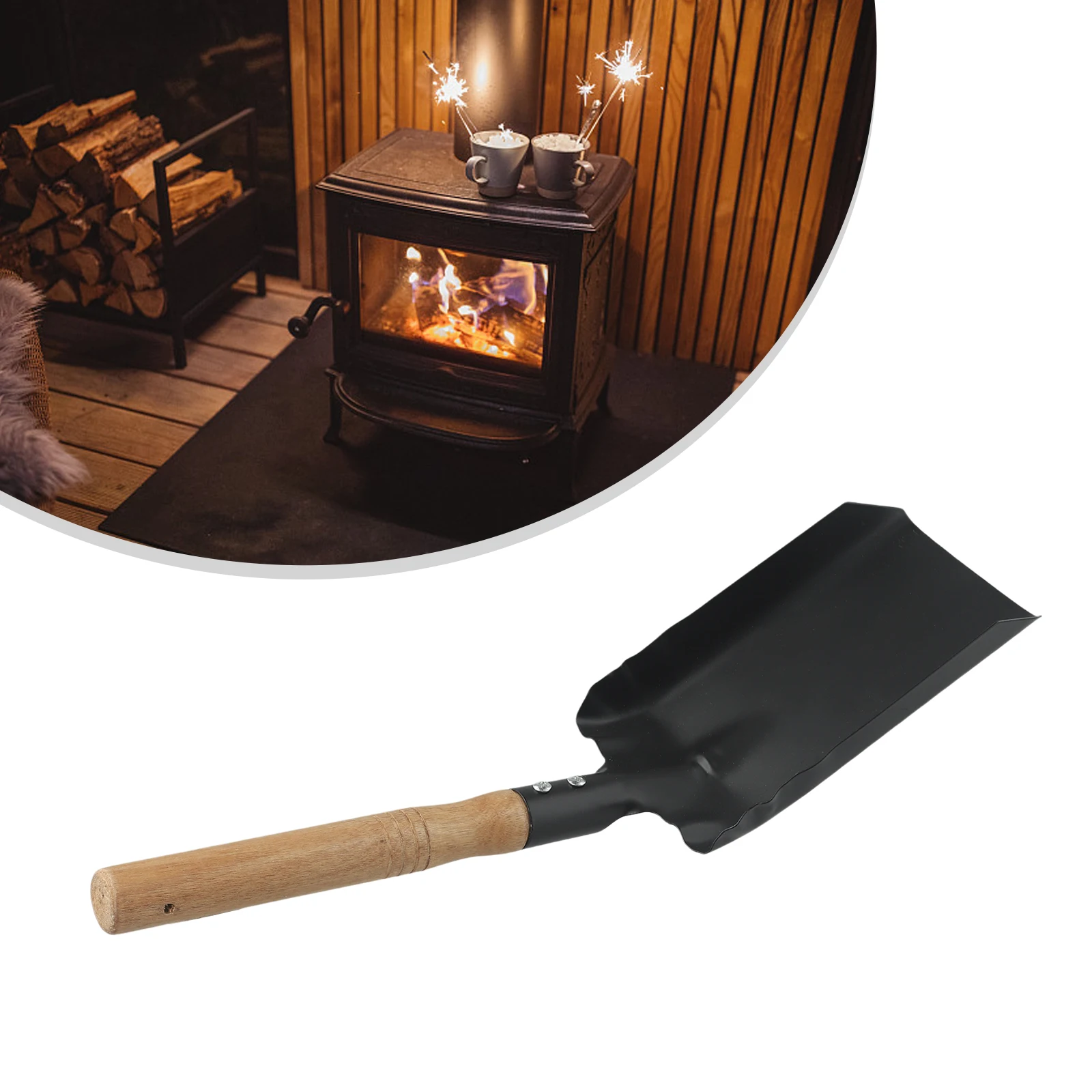 

Ash Shovel Chimney Shovel Accessories Fireplace Cleaning Iron Material Oven Steel Dustpan Outdoor For Cleaning Commodity Parts