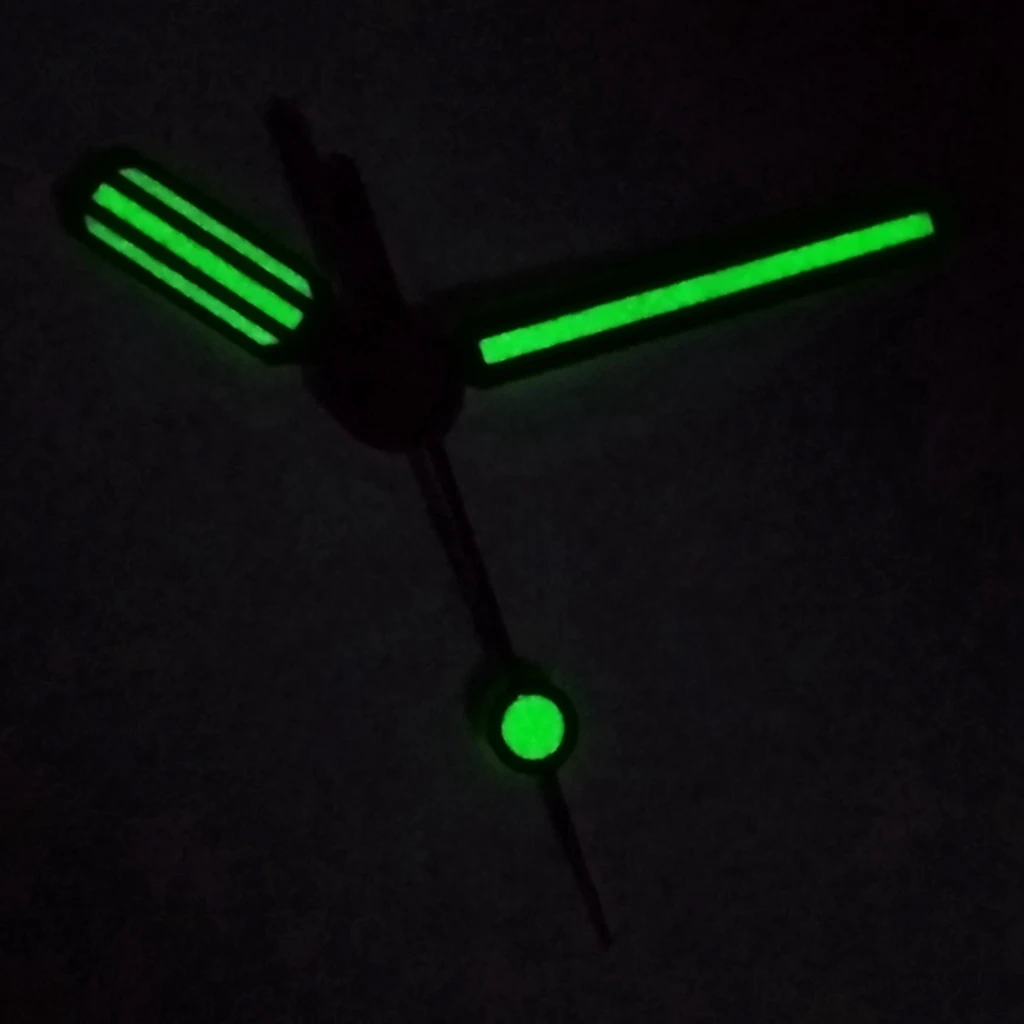 Lancette dell'orologio Puntatore argento luminoso verde adatto per NH35 NH36 ETA 2824 2836 Orologi Parti di movimento automatico