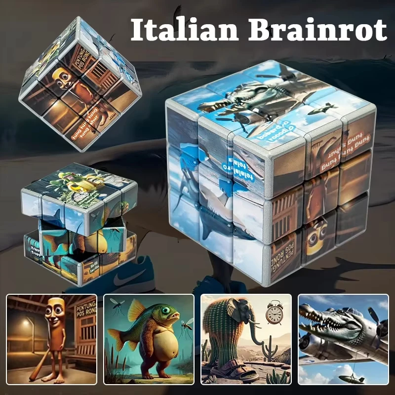 

Italian Brainrot Kids Cartoon Magic Cubes Toys Tung Tung Tung Sahur Classic Puzzles Toy Children Birthday Gift Toys 2025