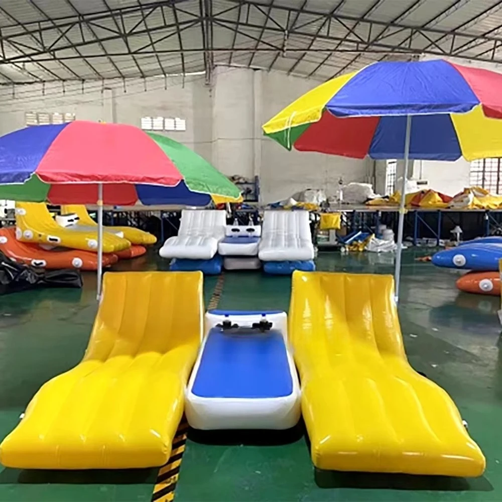 Floating Island Inflatable Dock Sofa Swimming Pool Floats Inflatable Lounger Inflatable Water Chair Leisure Platform