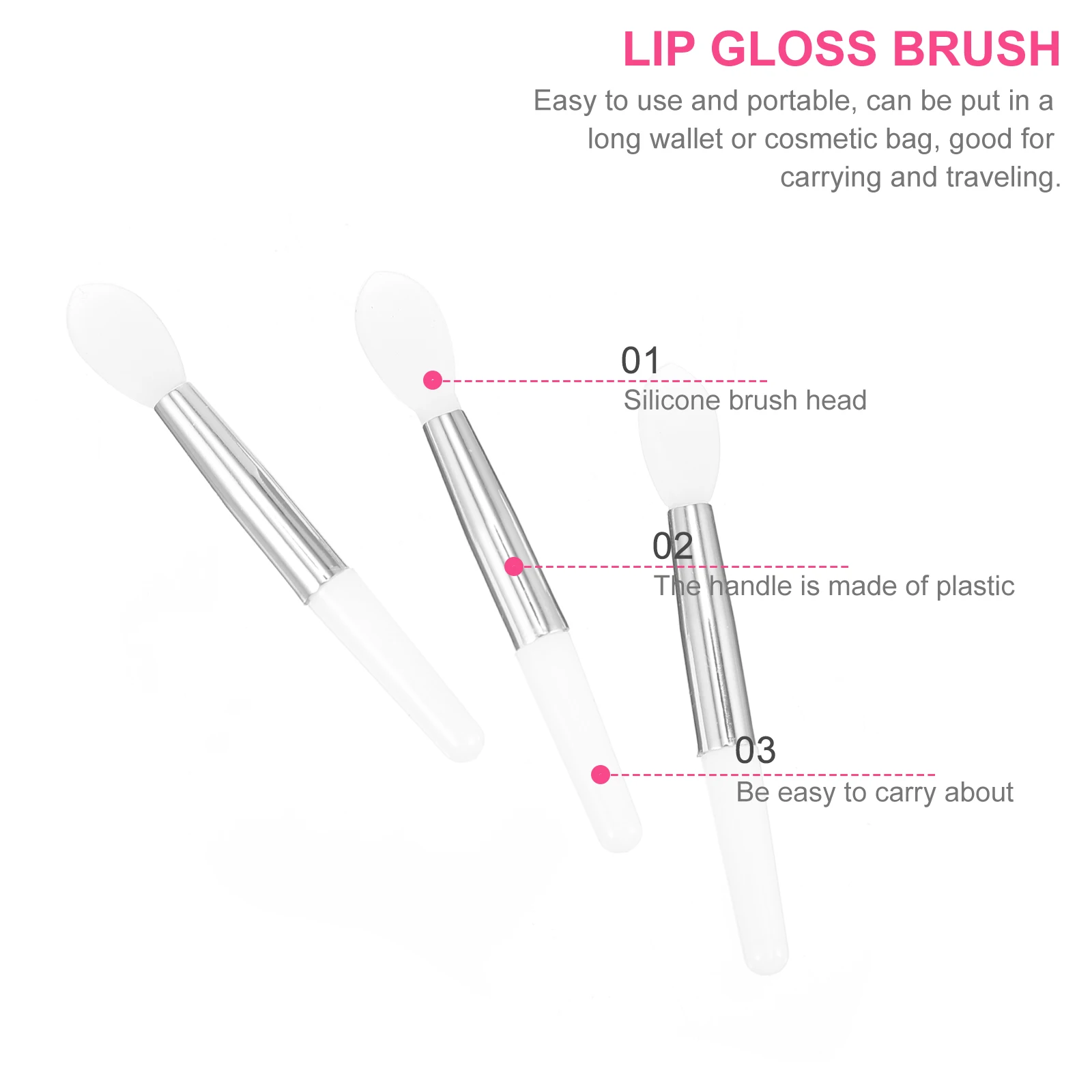 

12Pcs Durable Silicone Lip Brushes Makeup Lipstick Applicator Cosmetic Brush Set For Professional Makeup Artists