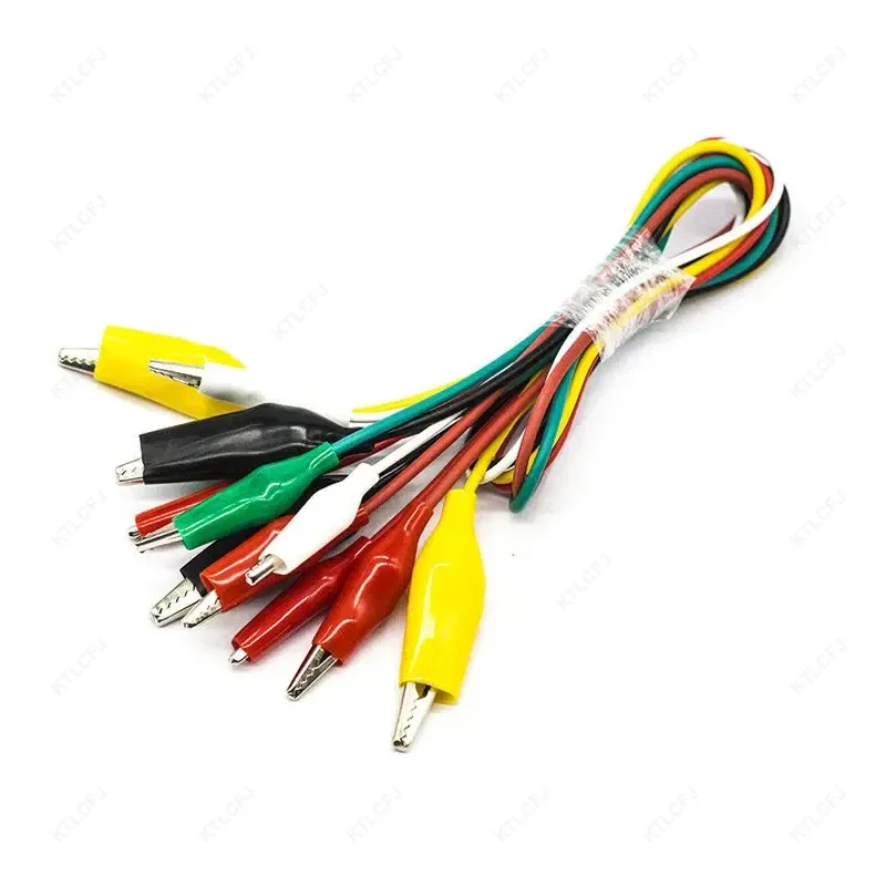 1set 10pcs Alligator Clips Electrical DIY Test Leads Alligator Double-ended Crocodile Clips Roach Clip Test Jumper Wire