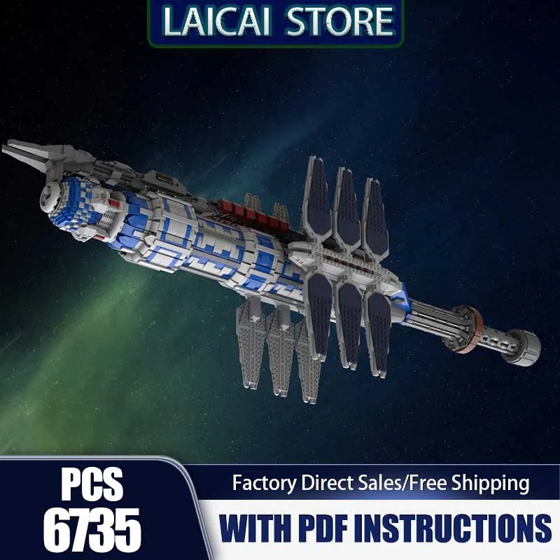 

Военная модель Moc, строительные блоки, масштаб UCS, модель космического корабля, технология, сборка кирпичей, праздничный комплект подарков, игрушка