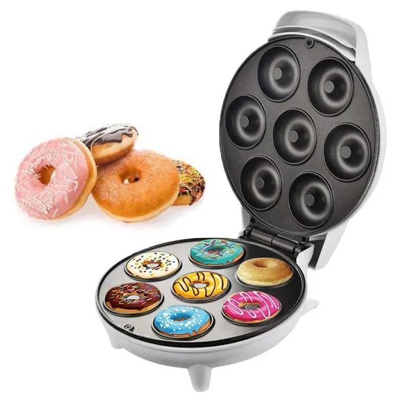 Mini Electric Donuts Making Machine 7 Holes 110V 220V 1200W DIY Cake Baking Kitchen Utensil