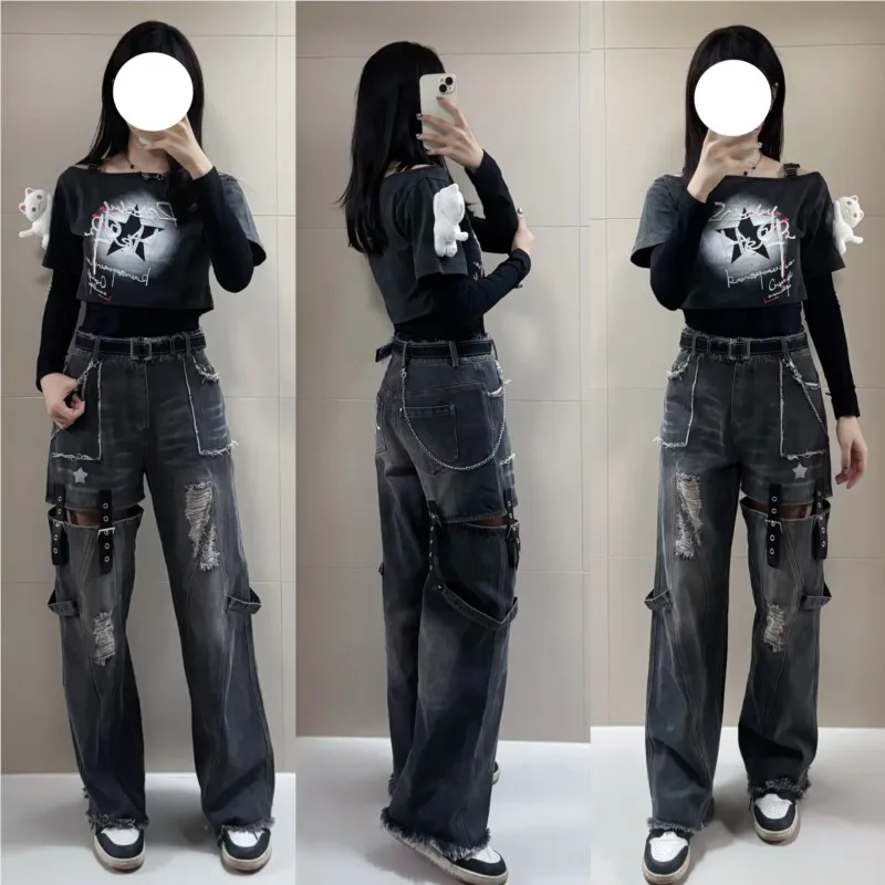 ‌ ‌ ‌ ‌ أزياء بلوف آند ديبسباس بلاير الصينية أوتومي التأثيرية أزياء رائعة على طراز أنيمي قميص جينز للنساء والفتيات بدلة الهالوين