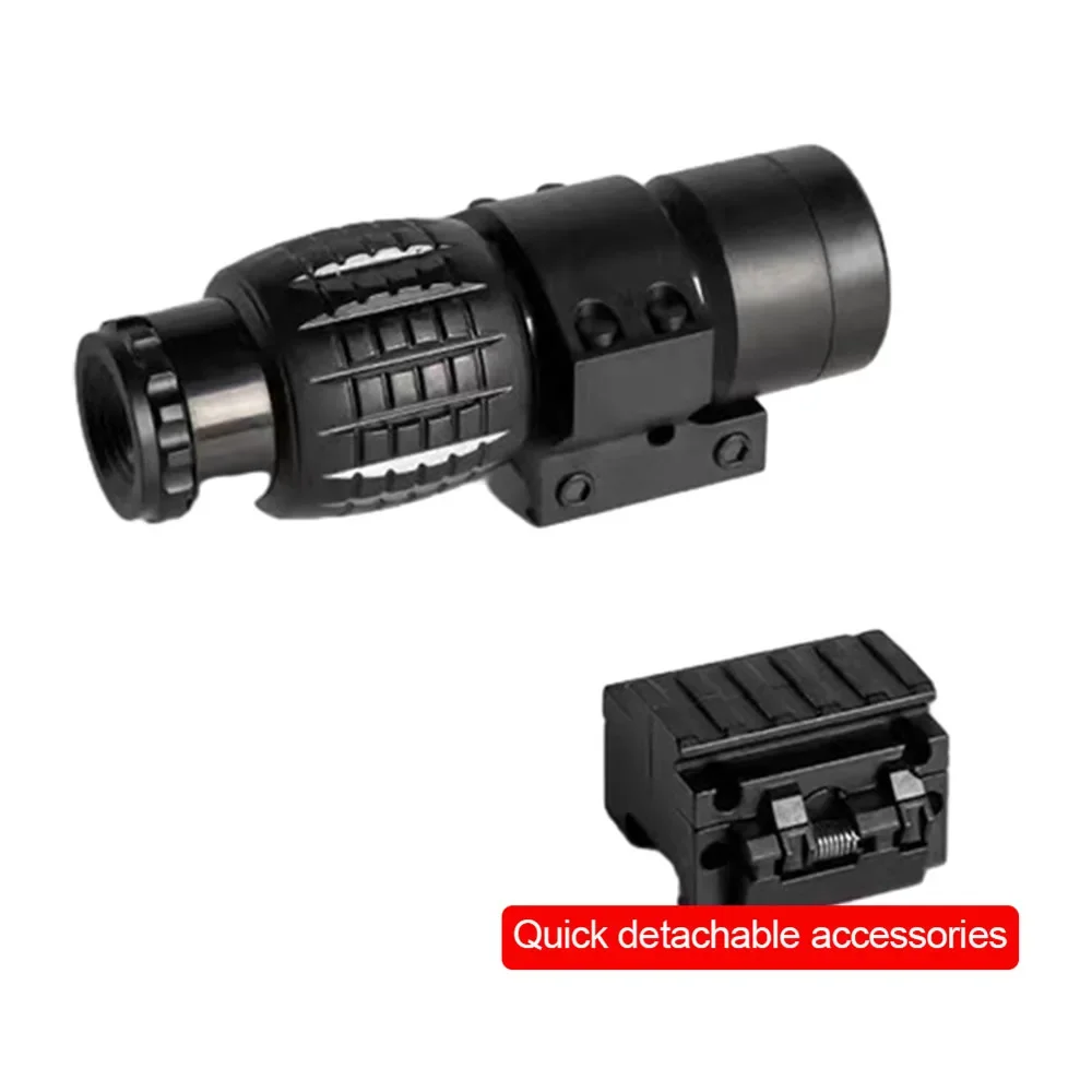 4X Tactical Magnifier Toy Telescope Sight Quick Release Adjustable Pineapple Model Shooting Accessories 20-21mm Rail Monocular