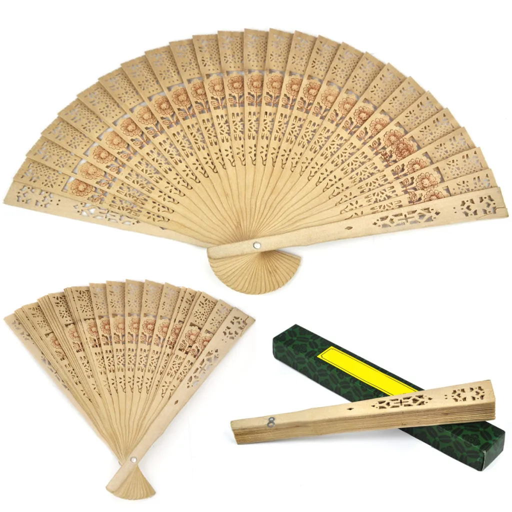 Ladies Wooden Sandalwood Hand Fan Wedding/ Birthdays Partys