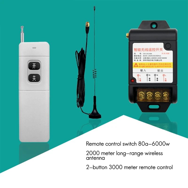 200-3000M Transmitter Long Range Distance RF Remote Control ASK High Power Wireless TX 130MW