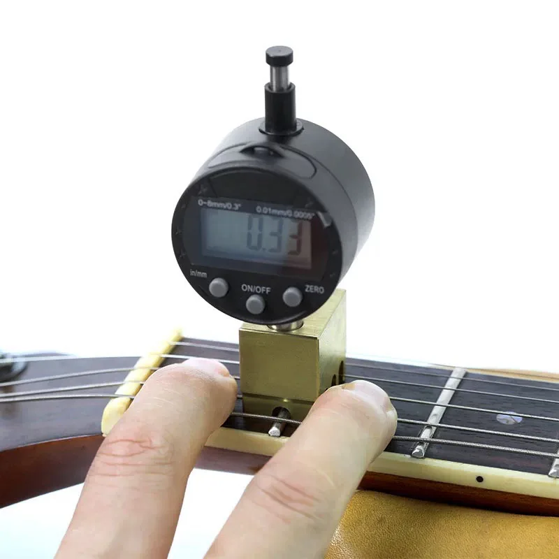 Folk Electric Acoustic Guitar String Height Gauge Digital Dial Indicator Luthier Maintenance Tool