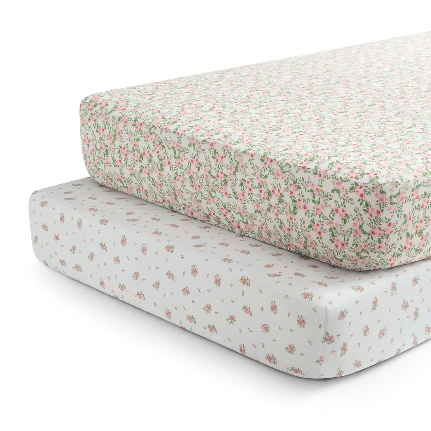 

Fitted Crib Sheets For Girls And Boys - Crib Sheet For Standard Crib And Toddler Mattresses - 28X52 H (Pa Of 2), Pink