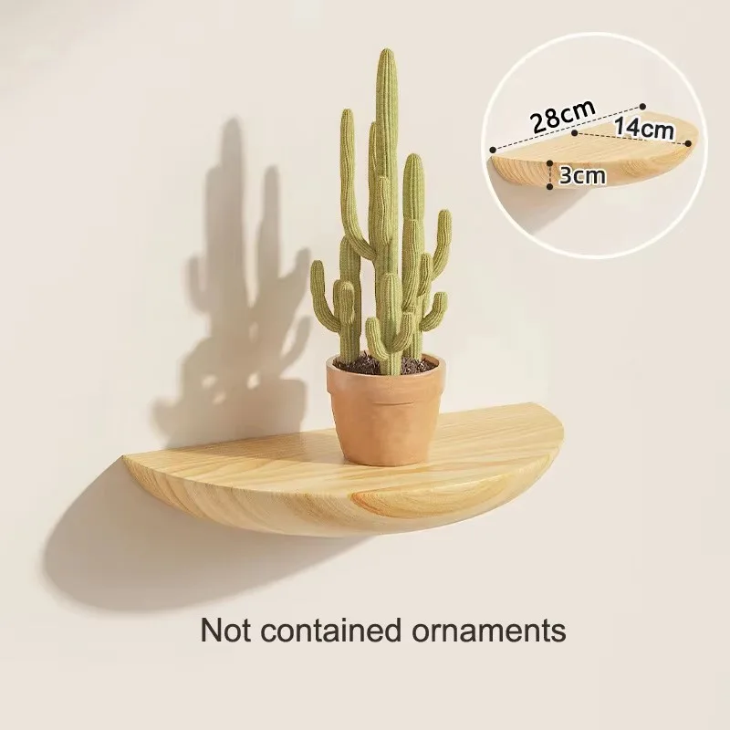 Massief houten halve cirkel wandplanken achtergrond entree decoratieve drijvende organisatie opslaghouders slaapkamer keukenrekken
