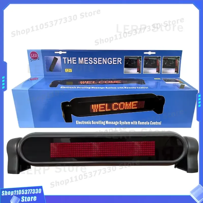 12V Programmable LED Car Display Logo 7x50 Pixels Scroll Text Remote Control Taxi Light Sign Automotive Advertising Screen
