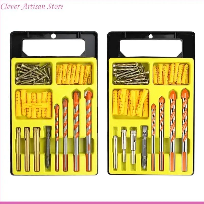 

E06B Multi-Purpose for Triangle Sturdy Wear-resistant 6/8/10/12 mm Abrasion-resistant Durable Concrete Drill Bit Set
