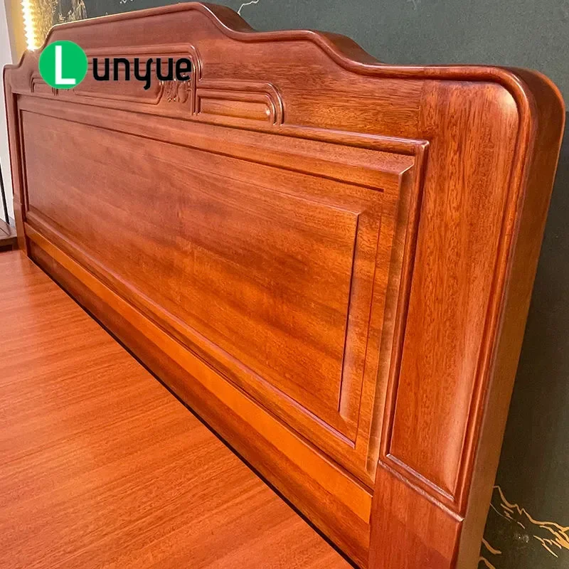 For 1.5m 1.8m Double Bed New Chinese Rosewood Solid Wood Tenon Mortise Structure Ming Qing Classical Style Bedroom Furniture