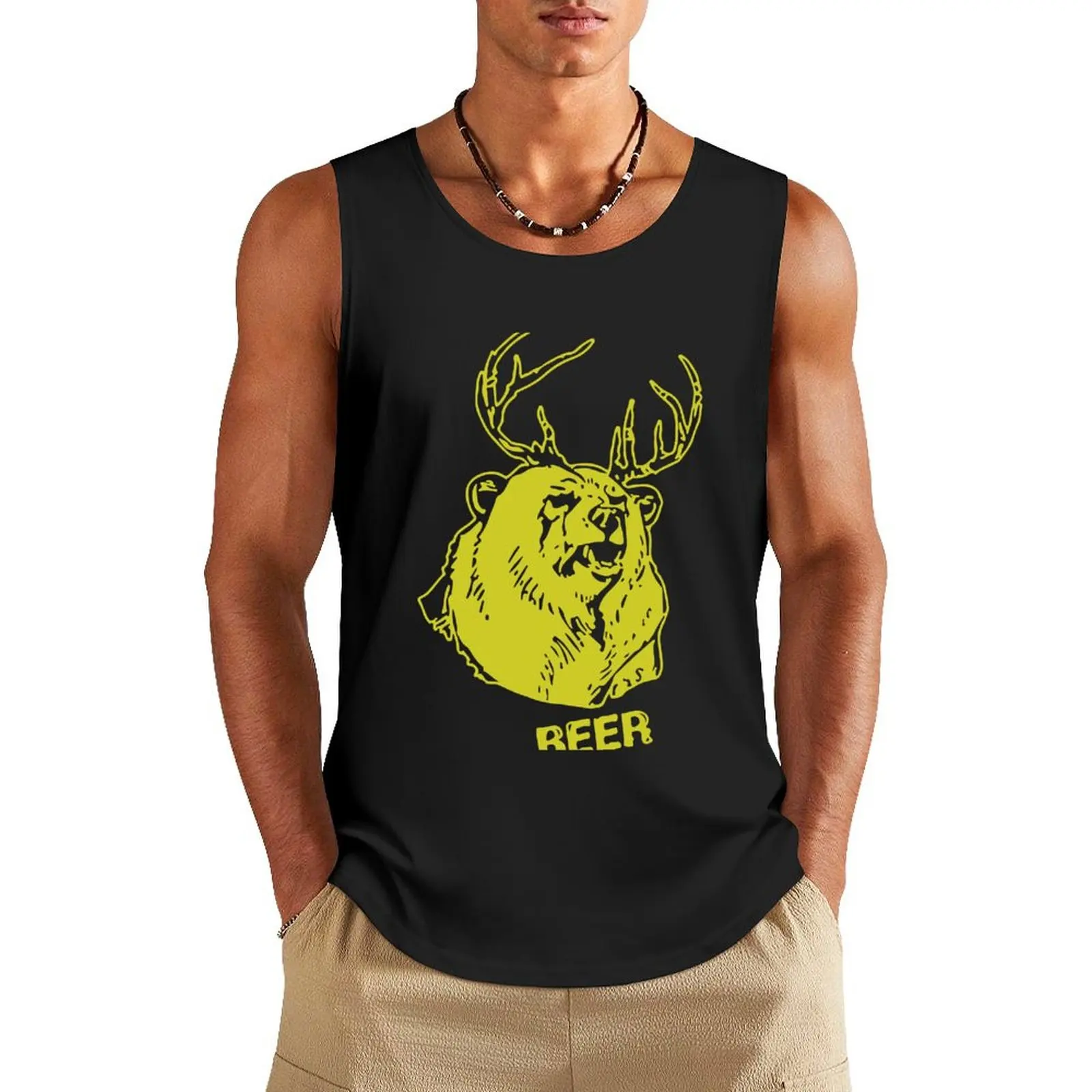 

Macs bear plus deer shirt & more Tank Top bodybuilding man sleeveless man shirts t shirt gym Top