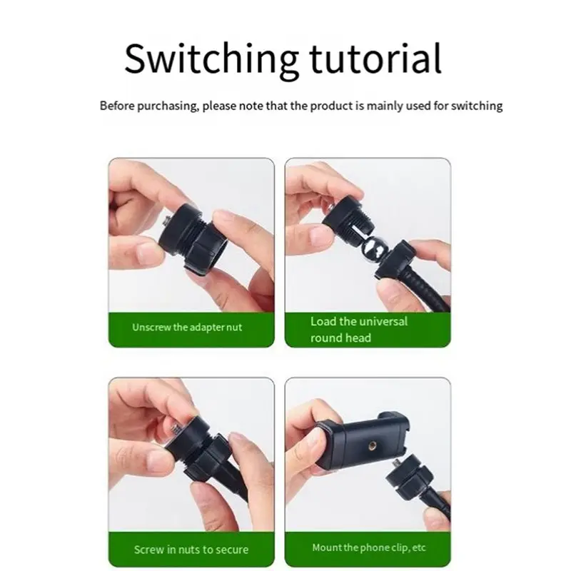 【SLEEK 】2X Ballhead محول قاعدة تركيب مزودة بمشبك لكاميرا الحركة محول الرأس الكروي 1/4 برغي إلى 17 مم محول مشترك لواجهة Ballhead #3