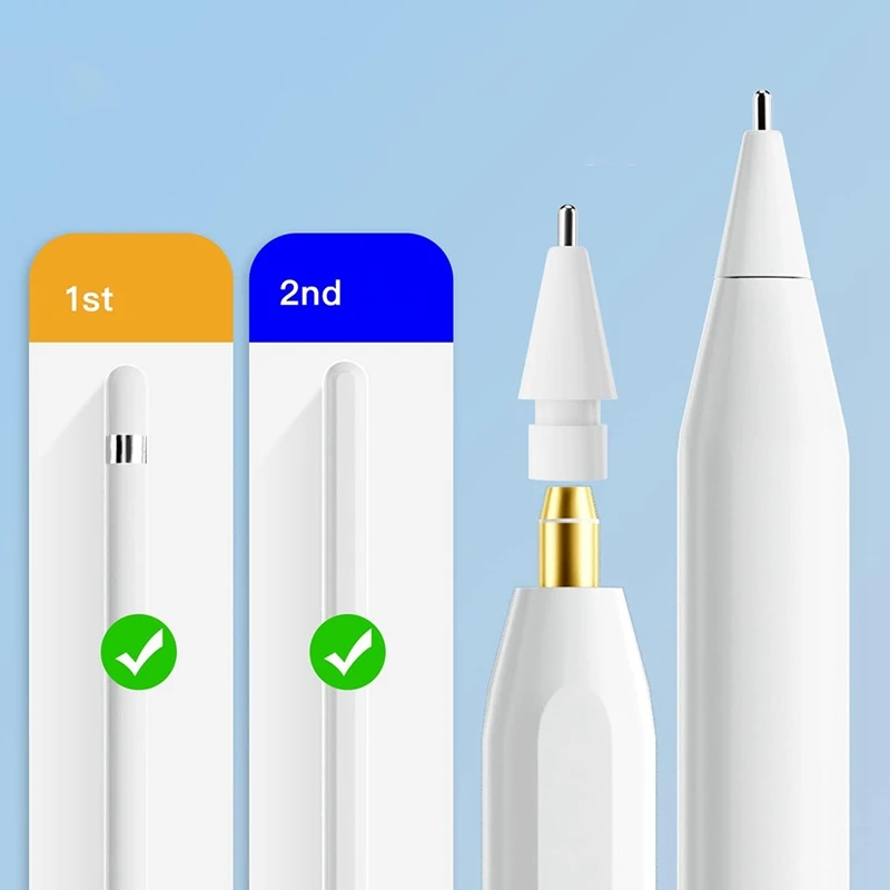 Pen Tip Suitable For 1St/2Nd Generation Apple Pencil Precise Control, Durable, Multi-Purpose Scenarios - 6 Pack Easy Install
