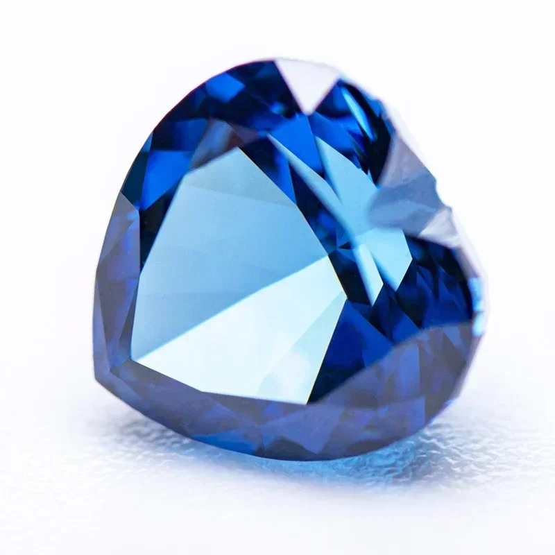 

Цирконий, измельченный лед, форма сердца, королевский синий цвет, драгоценный камень для DIY, кольцо, ожерелье, серьги, основные материалы, бесплатная доставка