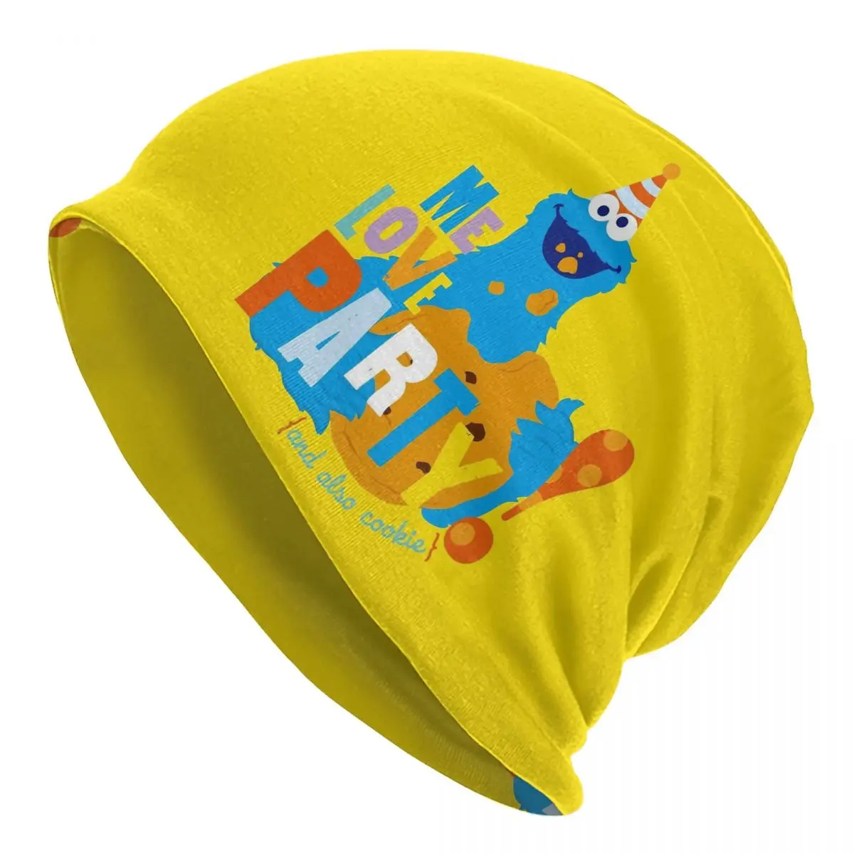 Sesame Street Cartoon Cap Cookie Monster Hip Hop Men Women Ski Skullies Beanies Hat Spring Warm Dual-use Bonnet Hat