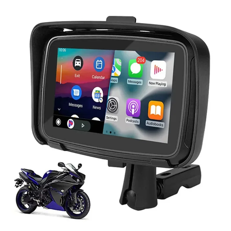 5Inch Wireless Motorcycle Navigation Device HD LCD Touch Screen Navigation Assist for Outdoor Cycling