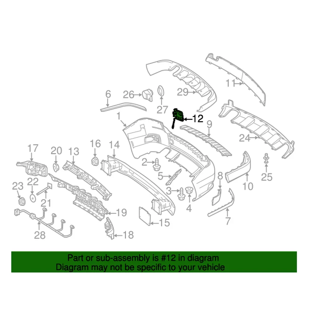 Fit 08-12 Mercedes-Benz GLK X204/W204 GLK200 GLK220 GLK250 GLK300 GLK350 Rear Tow Cover A2048853223