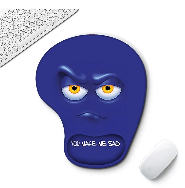 Cartoon-Emoji Silikon-Handgelenkauflage Mauspad 13 Muster Niedlich Büro Gaming Ergonomisch Rutschfest – Detail 6