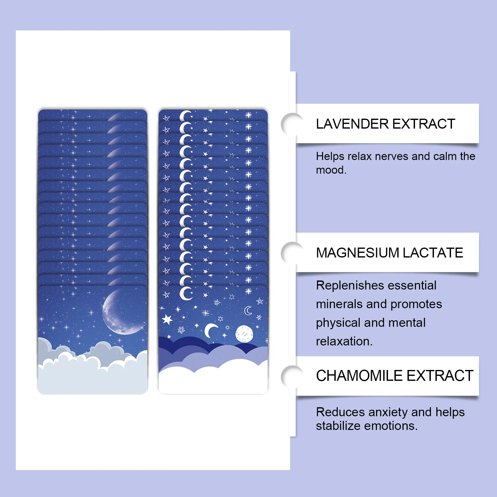 Magnesium Chloride Patch Coconut Oil Night Sleeping Patches Lavender Fragrance Insomnia Stickers for Relieving Stress Anxiety