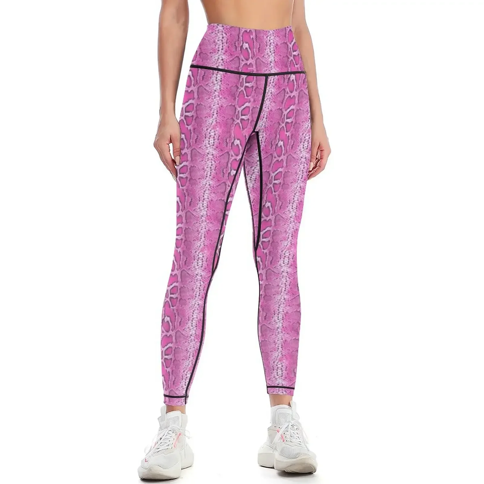 

Hot Pink Snakeskin Pattern Leggings sports for Women's gym sport pants legging gym Womens Leggings