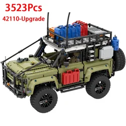 NEW Technical Rover Defender Upgrade Off Road Car 42110 UP Set Building Blocks DIY Trailer Truck Vehicle Toys Kids Birthday Gift