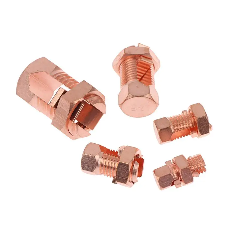 New TJ Series Split Bolt Connector Sturdy Durable Copper Bolt Clamp Split Bolt