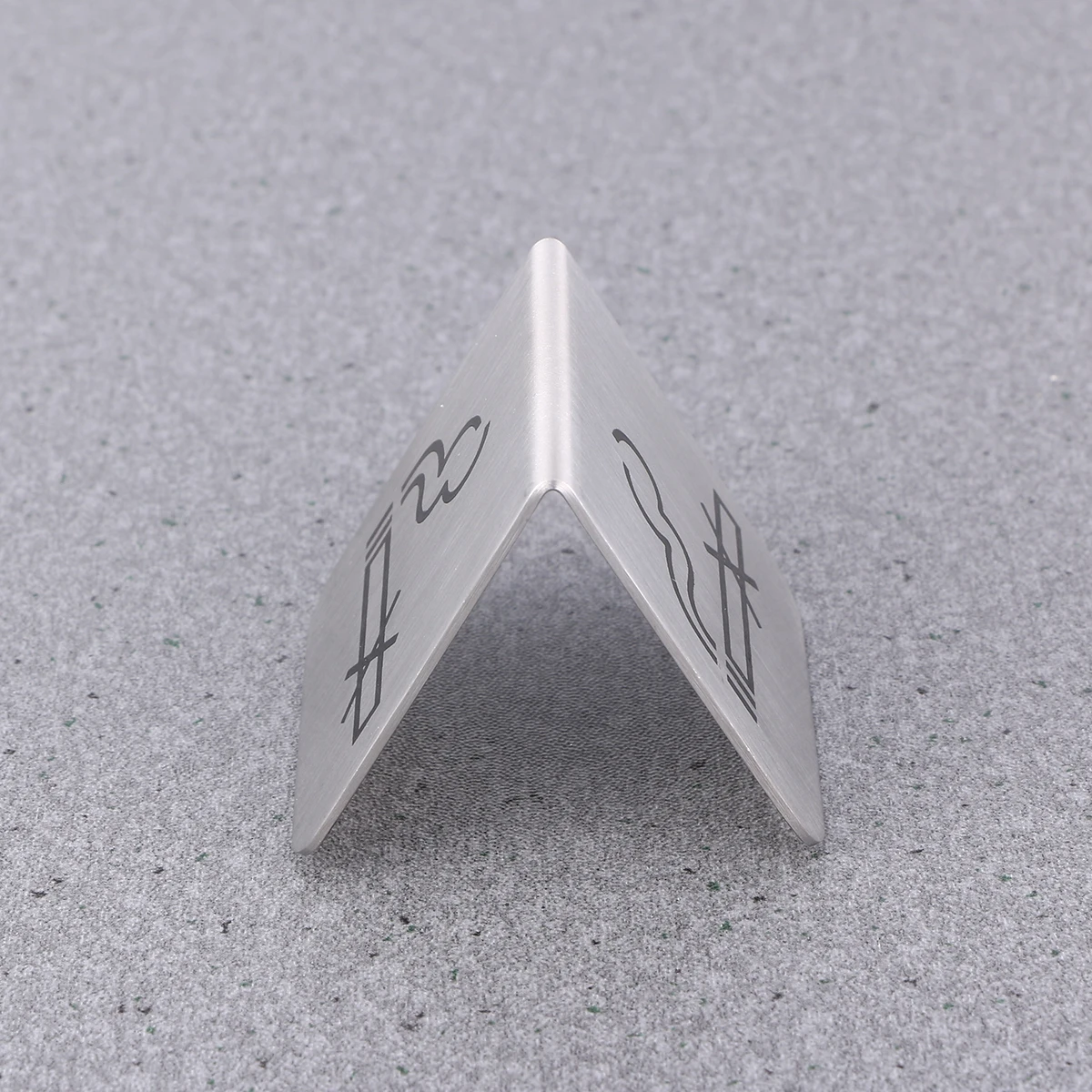 

Stainless Steel Table Tent Double Side Free Standing Office Hotel Banquet Wedding Home Traffic Safety Rust Resistant