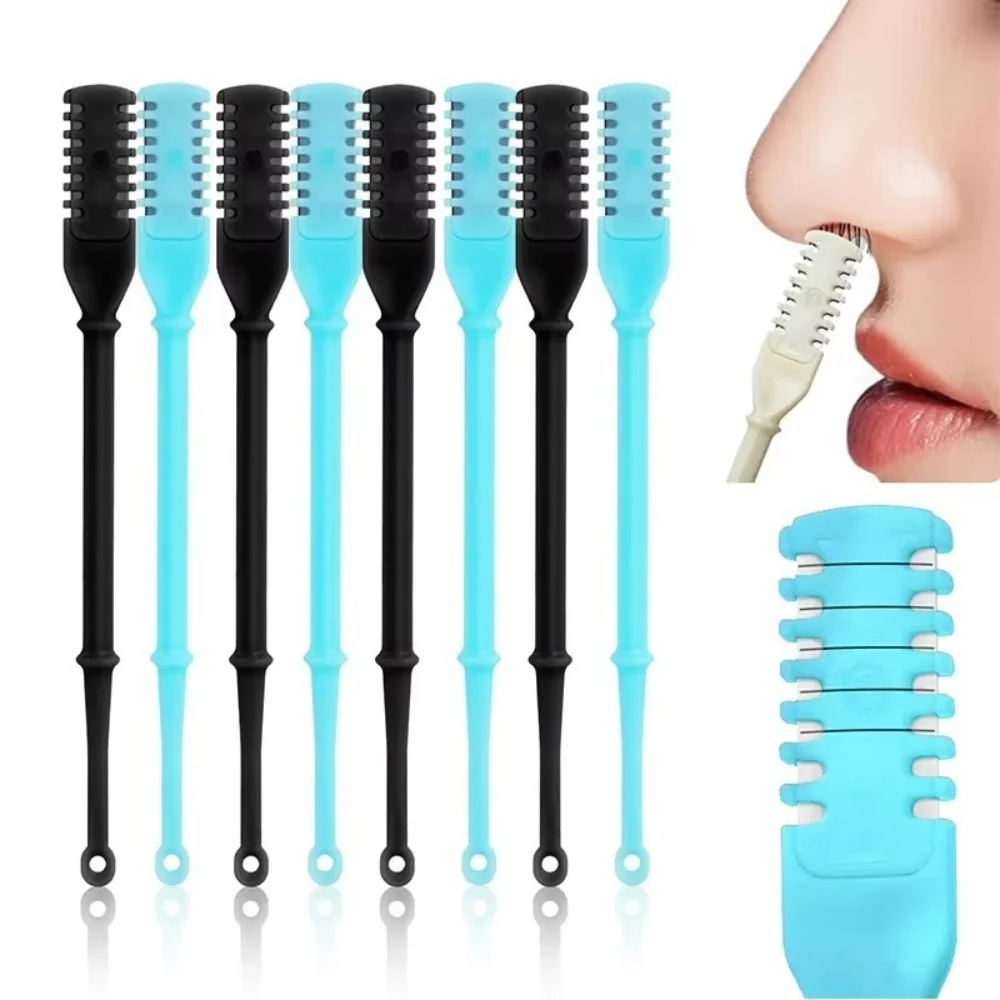 4Pcs Nose Hair Trimmer 360 Degree Rotation Nose Hair Cutter Double Head Rotating Washable Safe Portable Hair Removal Accessoris