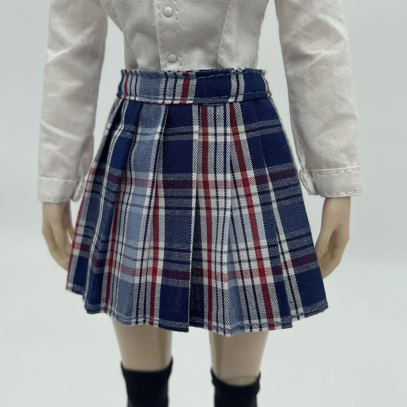 Falda corta para mujer, ropa de muñeca hecha a mano para figuras de 12 pulgadas, modelo de muñeca corporal, azul oscuro, 1/6