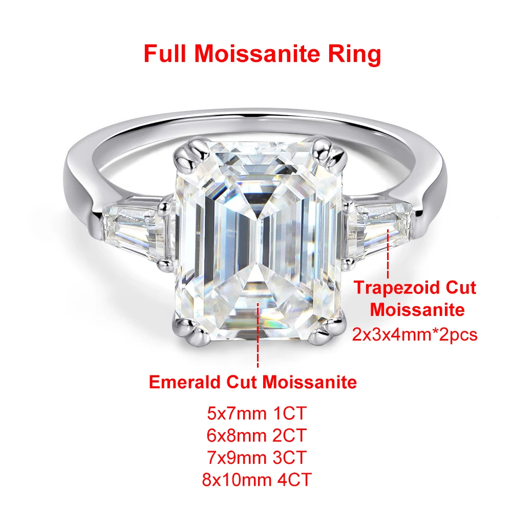 Houtros Moissanit Ring Silver 3