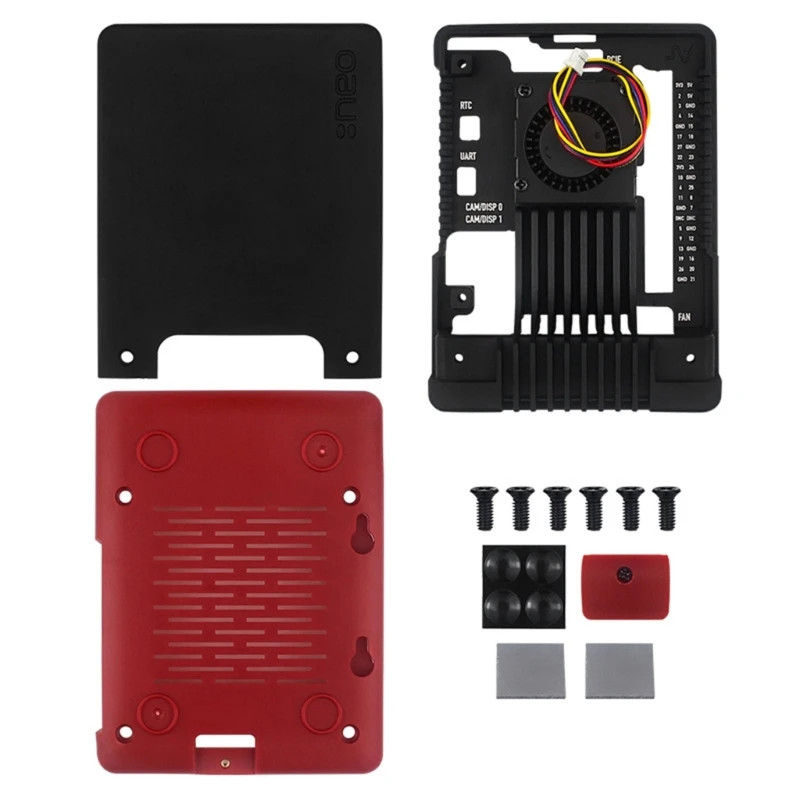 

Stylish Argon Aluminum Alloy Case Optimal Heat Dissipation Protective Case for RPI5 Enclosure Box with PWM Fan