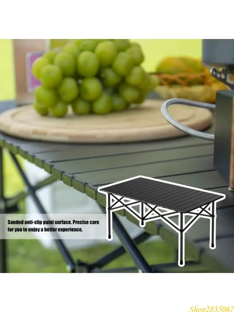 

Stainless Steel Camping Table Foldable Waterproof Height Adjustable Legs For Outdoor BBQ Picnics Party 831F