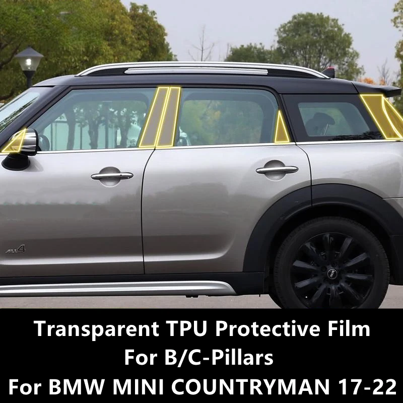 

Прозрачная фотопленка с защитой от царапин для BMW MINI COUNTRYMAN 17-22 B/C-Pillar