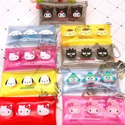 Creative Sanrio Kuromi Lengthen Transparent Waterproof Wallet Coin Purse Anime My Melody Card Bag Mini Coin Purse Present