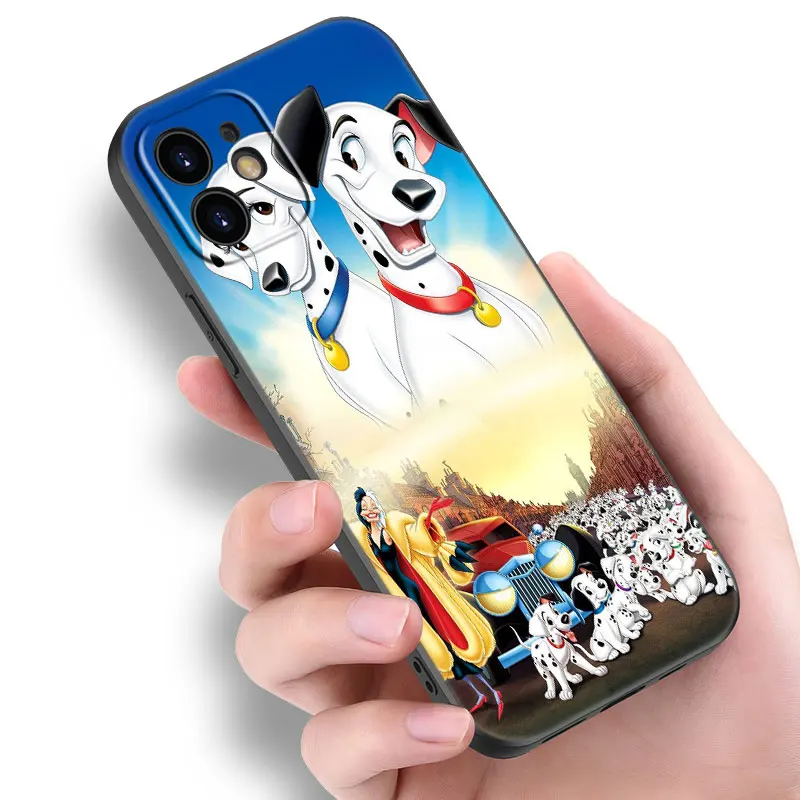 Disney 101 Dalmatians Dog Black Phone Case For Apple iPhone 14 12 13 Mini 11 Pro XR X XS MAX 6S 7 8 Plus 5S SE 2020 2022 Cover