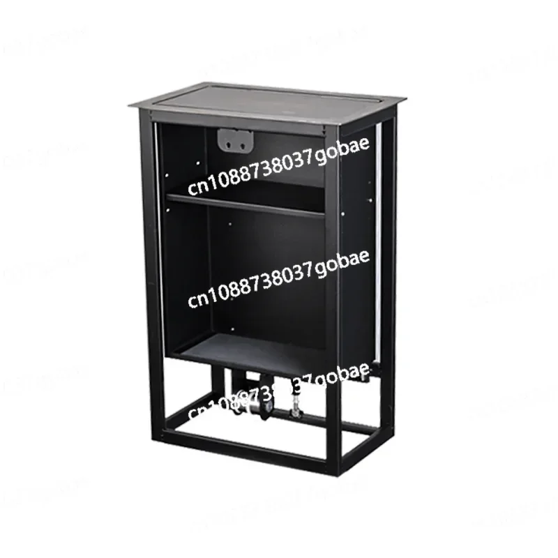 

Kitchen Table Top Vertical Lifting Seasoning Basket Floor Cabinet Embedded Hidden Storage Rack SUS304 Seasoning Bottle Shelf