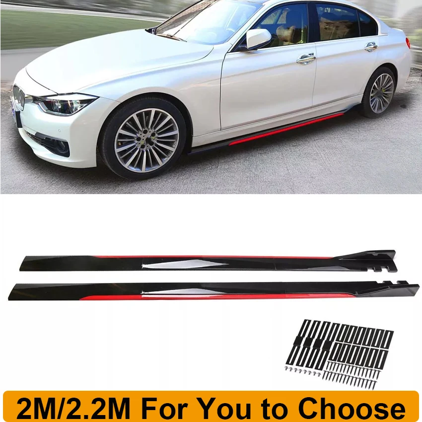 

78.8"/86.6" Side Skirt Extension Winglet Splitter Apron Body Kit For BMW F30 F31 318i 320i 2012-2018 E90 E92 Car Accessories
