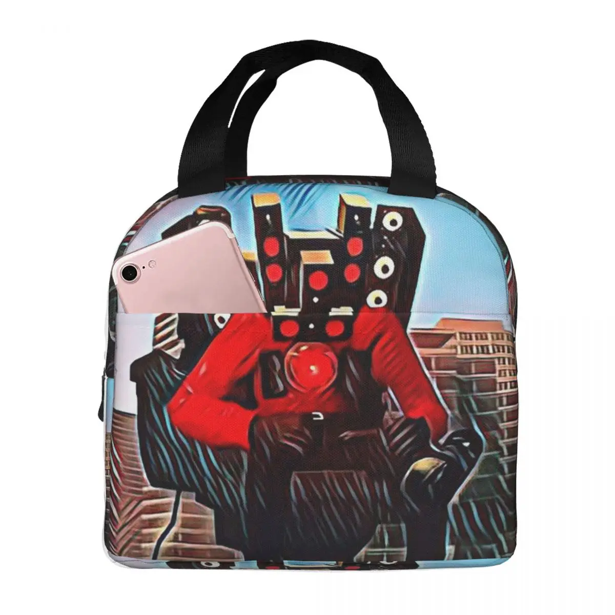 

Titan Speakerman Skibidi Туалет Изолированная сумка для обеда для детей Школьный холодильник Термальная коробка для еды Сумка Портативные ланч-боксы Контейнер