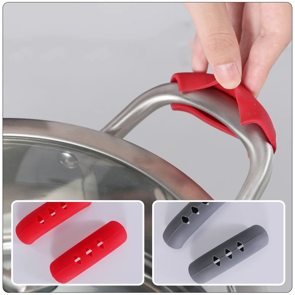 

12Pcs Pot Handle Holders Convenient Non-Slip Heat-Resistant Handle Sleeves Practical Protector Covers for Cooking