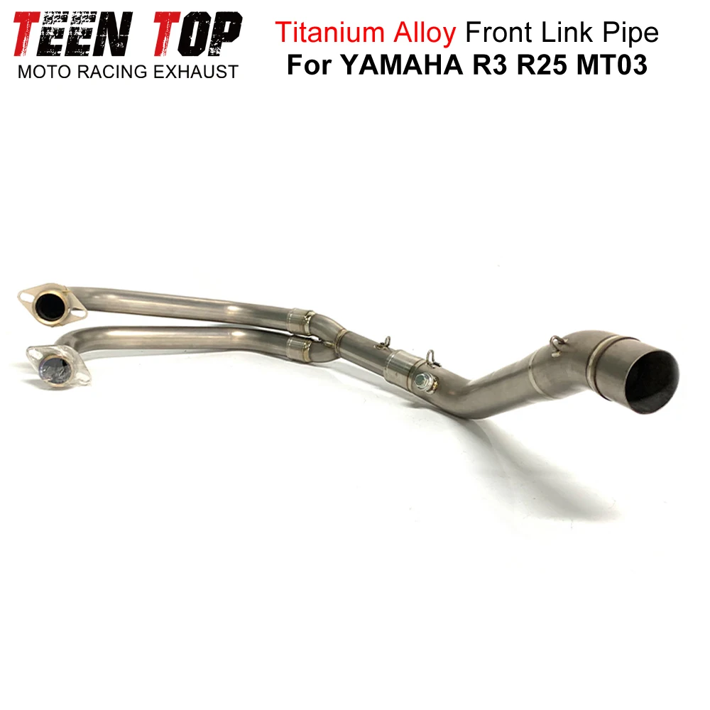 51mm For Yamaha R3 R25 MT03 Exhaust Elbow Front Link Pipe Motorcycle Escape Connect Tube Titanium Alloy YZF-R3 Exhaust Pipe
