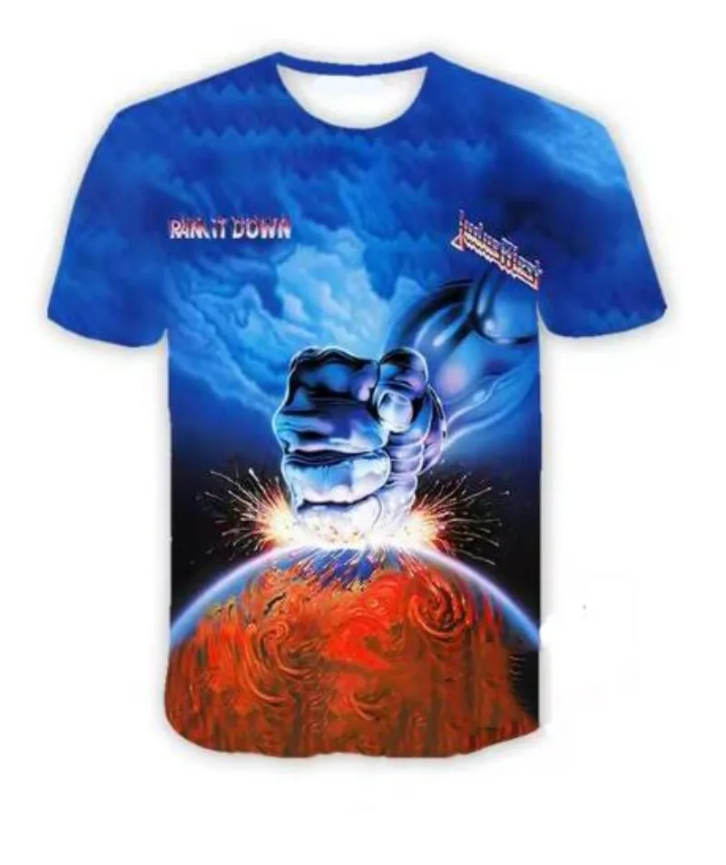 

2024 New Fashion Men/Women Judas Priest Rock Band 3D Print Short Sleeve T-Shirt Casual Hip Hop Summer T Shirt Tops