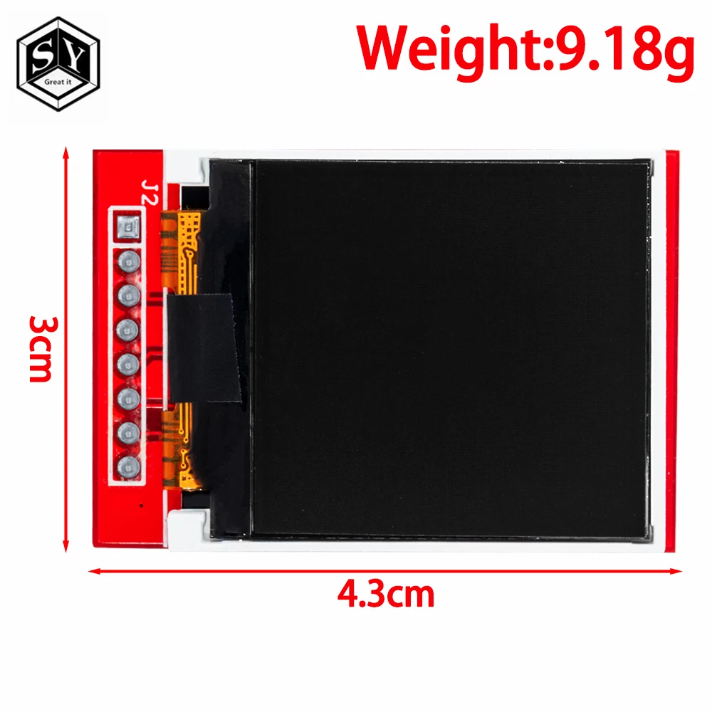 1PCS 3.3V 1.44 นิ้วโมดูลจอแสดงผล TFT LCD 128*128 หน้าจอสี SPI สําหรับ Arduino mega2560 STM32 SCM 51